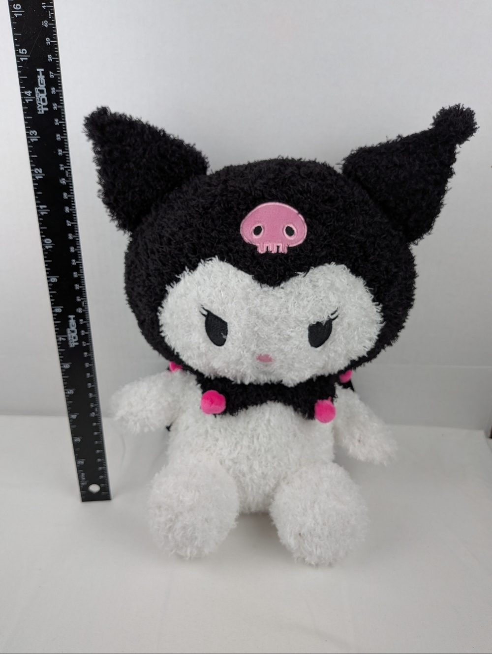 Sanrio Kuromi Plush Purse  — Black, White, Pink Details